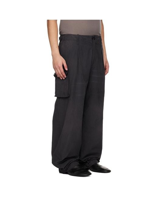 Maison Margiela Black Cotton-Blend Cargo Pants for men