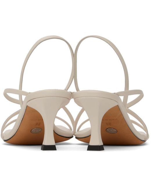 Sandales à talon aiguille blanches à bout carré et à brides entrecroisées Proenza Schouler en coloris Black
