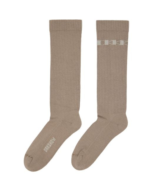 Rick Owens Natural Concordians Knee High Socks