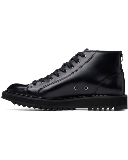 George Cox Black Ripple Monkey Boots for men