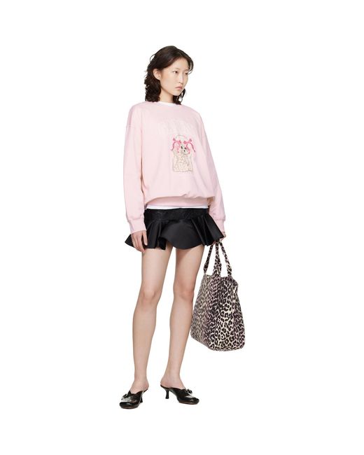 Ganni Pink Poodle Sweatshirt