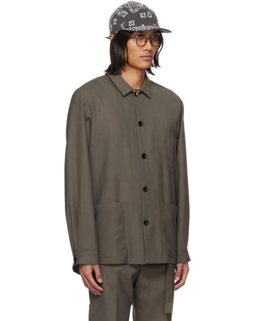 Sacai Black Taupe Suiting Jacket for men