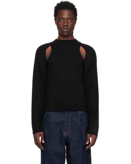Jean Paul Gaultier Black Cutout Sweater for men