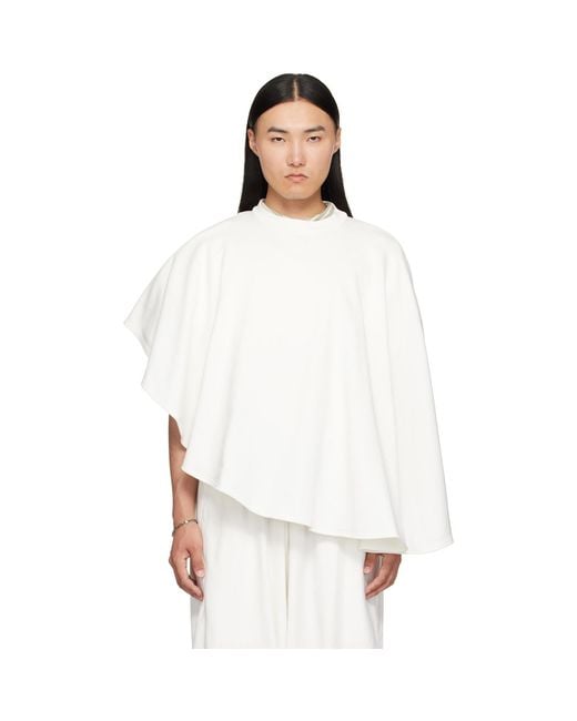Hed Mayner White Off- Cape Sweatshirt for men