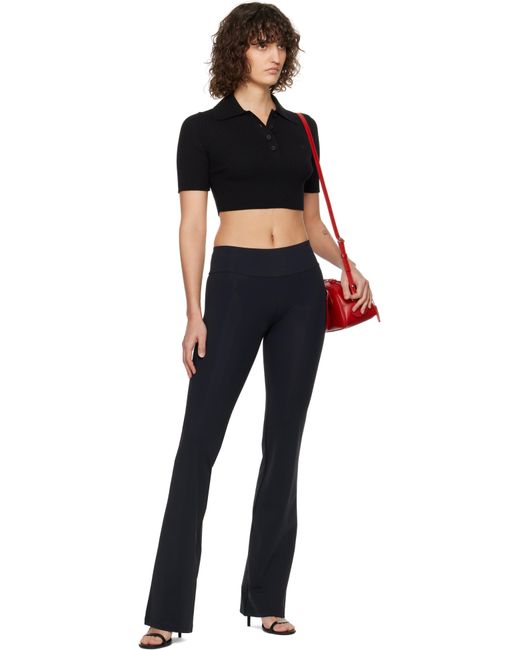 Courreges ブラック Scuba ジャージ トラウザーズ Blue