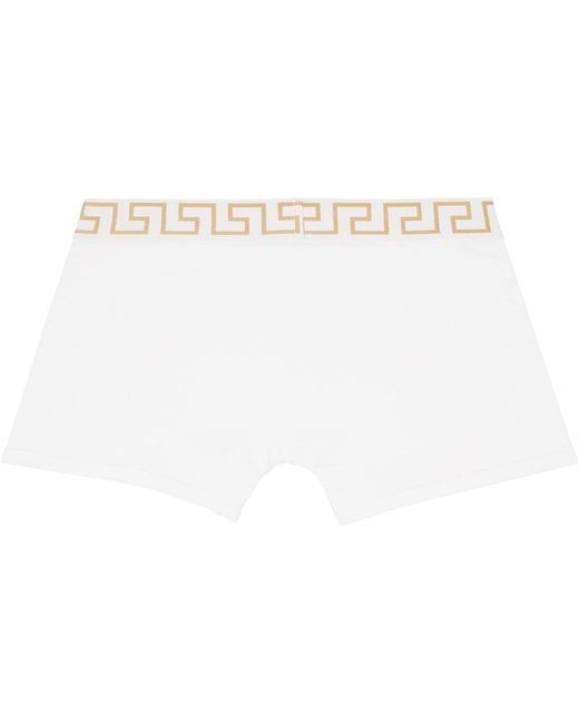 Versace Black Cotton-Jersey Long Boxer Briefs for men