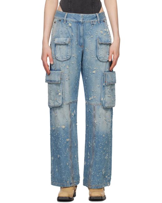 Acne Blue Distressed Jeans