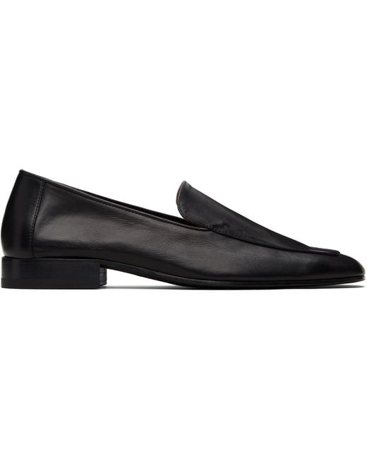 Dries Van Noten Black Leather Loafers for men