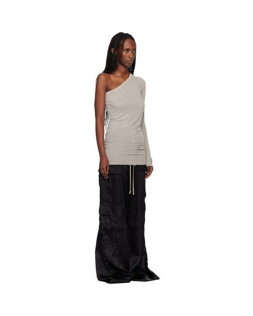 Rick Owens Black Off- Temple Ziggy Minidress