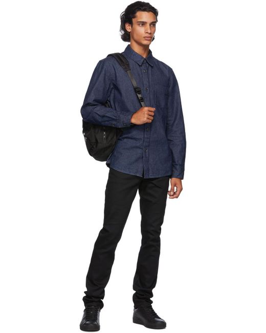 A P C デニム インディゴ デニム Victor シャツ カラー ブルー メンズ Lyst