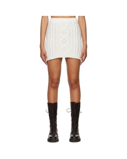 ROKH Black Off-white Nylon Miniskirt