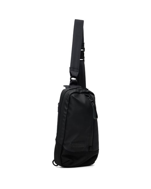 Master Piece Black Slick Sling Bag for men