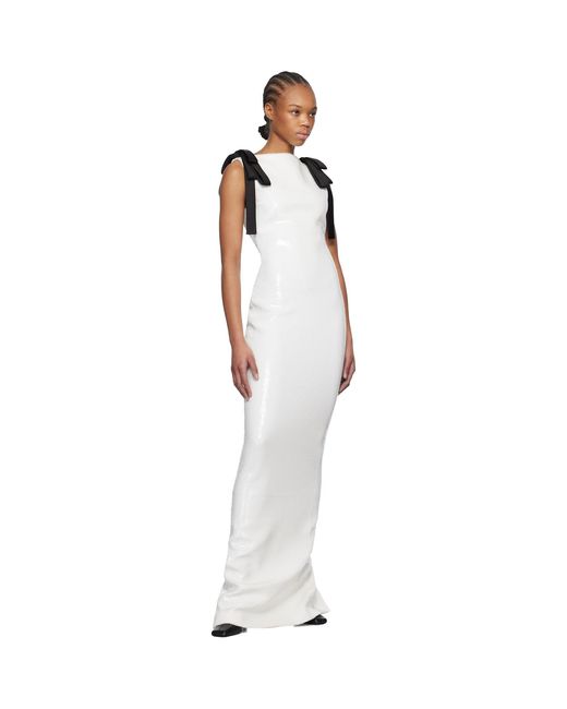 Monot Black Bows Sequins Maxi Dress