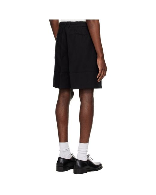 Entire studios Black Cuffed Shorts for men