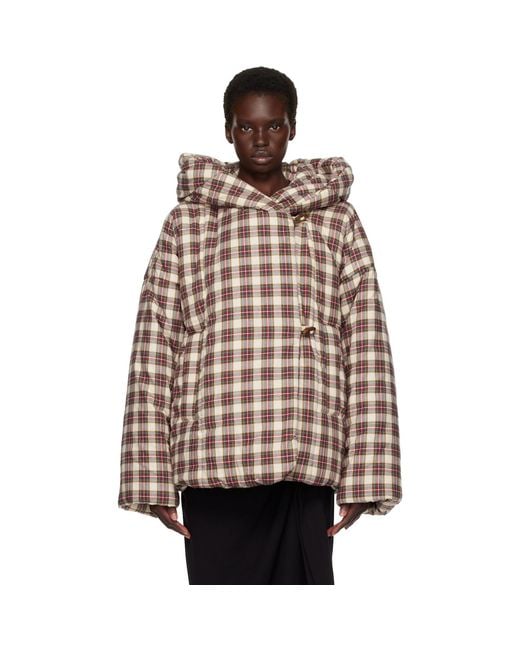 Dries Van Noten Brown Off- Check Jacket