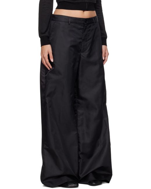 MM6 by Maison Martin Margiela Black Flared Trousers