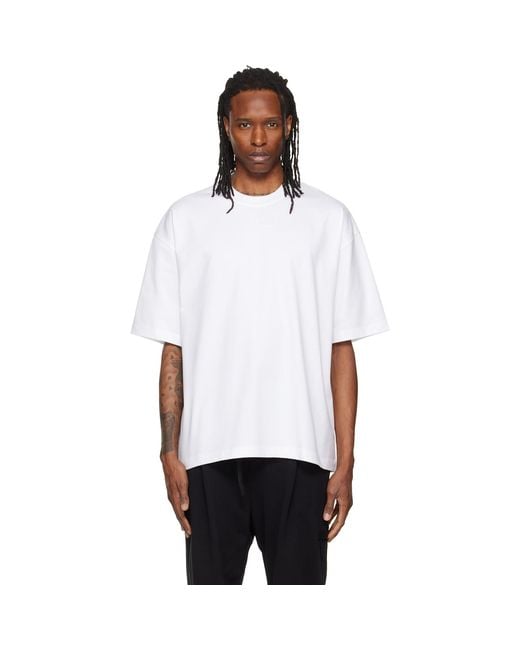 Wooyoungmi White Oversized Cotton T-Shirt for men