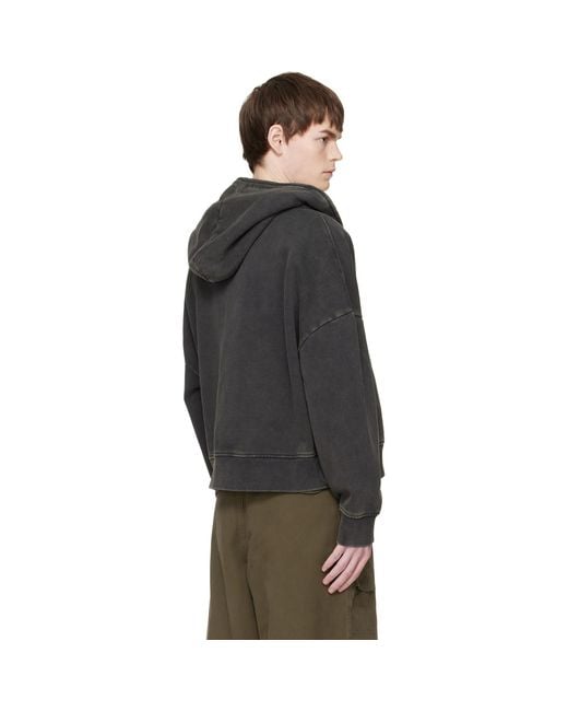 Entire studios Black Eternal Zip Hoodie for men