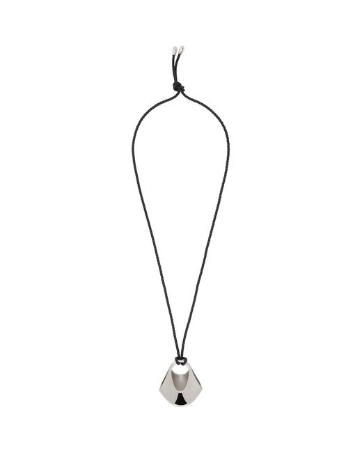 Khaite Black Medium Lotus Pendant Necklace
