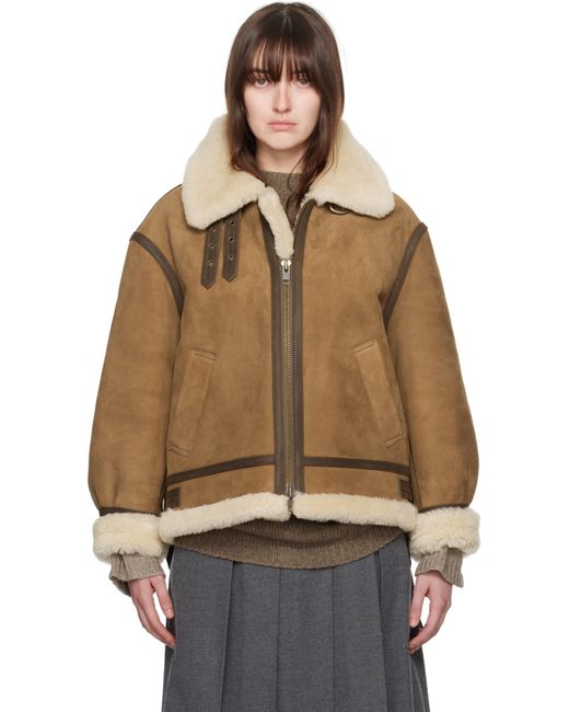 DUNST Brown Genuine Shearling Jacket