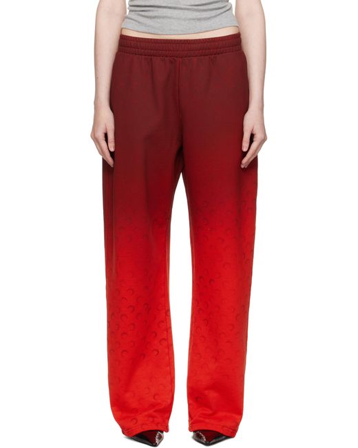 MARINE SERRE Red Moon Faded Fleece Sweatpants