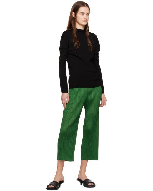 Pantalon monthly colors february vert Pleats Please Issey Miyake en coloris Green