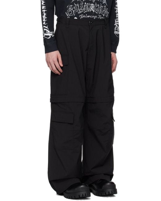 Balenciaga Black Unity Sports Icon Cargo Pants for men