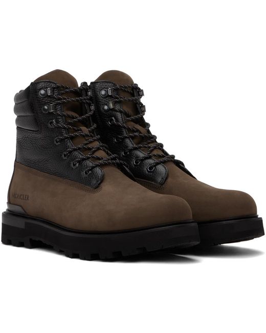 Moncler Black Brown Peka Boots for men