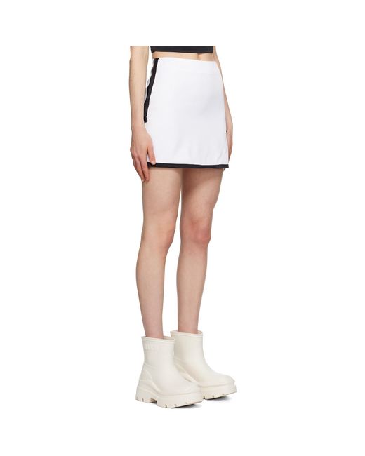 Minijupe blanche à boucles MSGM en coloris Black