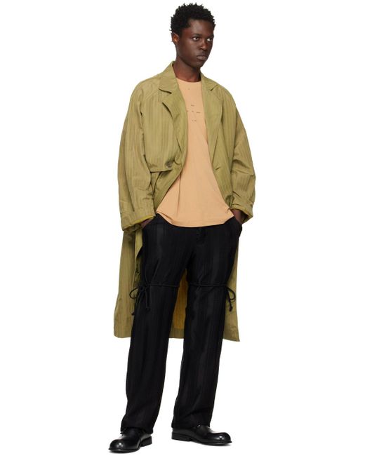 Song For The Mute Multicolor Long Trench Coat for men