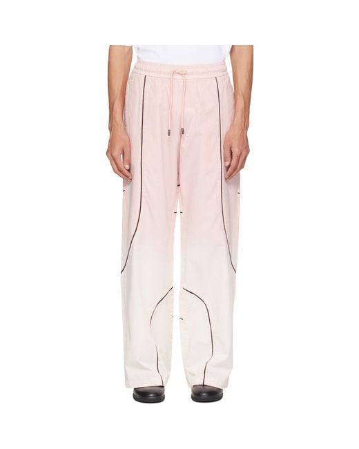 Off-White c/o Virgil Abloh Pink Garment Dye Slouchy Track Pants for men