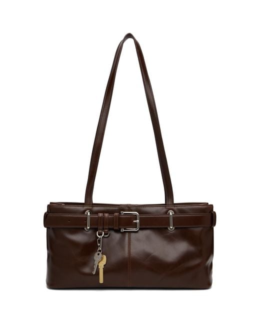 OSOI Brown Shoulder Brocle Bag