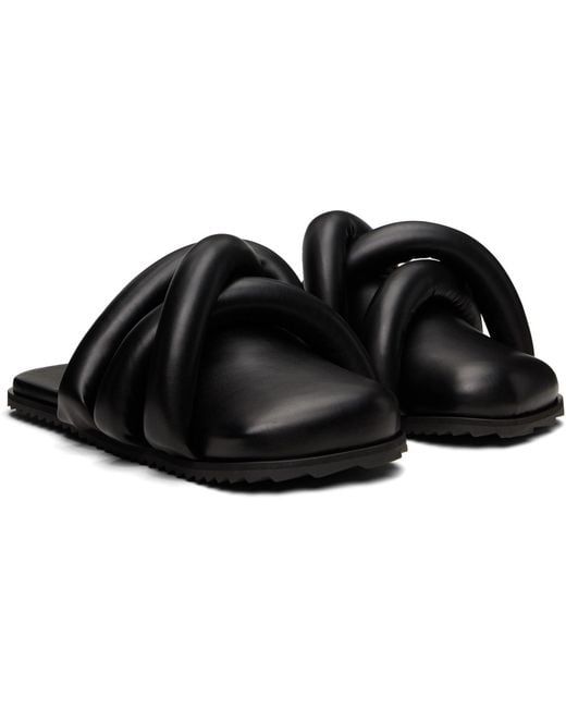 Yume Yume Black Closed Toe Tyre Slide Loafers