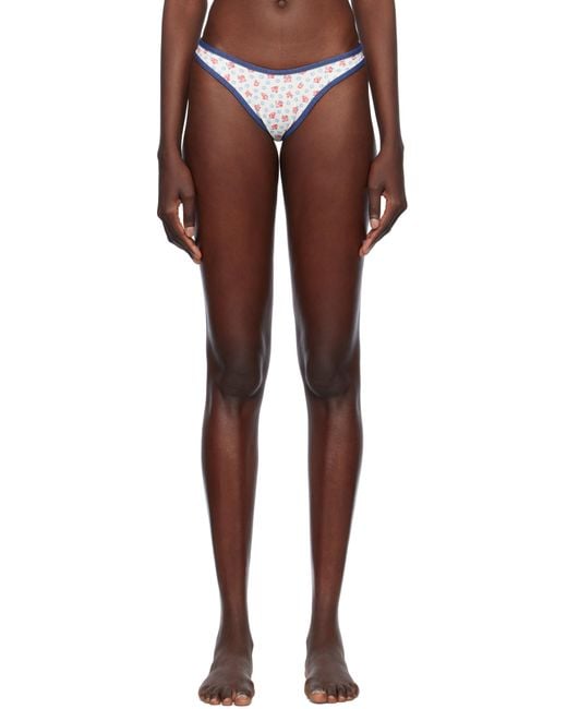 Frankie's Bikinis オフホワイト Dove ビキニボトム Multicolor