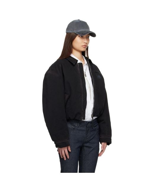 Acne Black Blouson Bomber Jacket