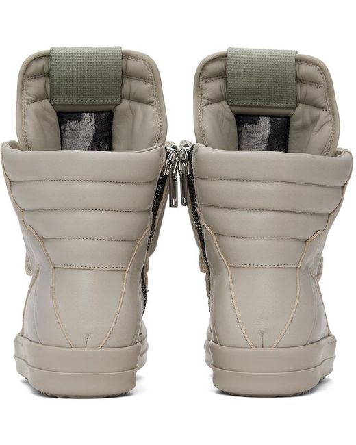 Rick Owens Gray Off-white Geobasket Sneakers for men