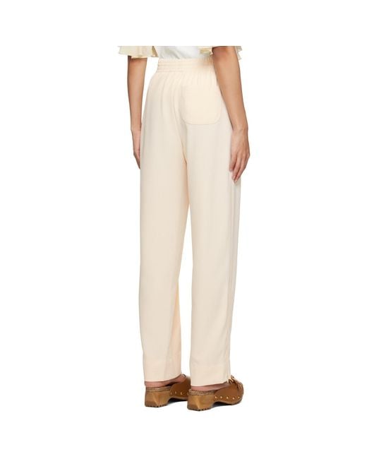 See By Chloé Natural Off-white City Fluid Trousers