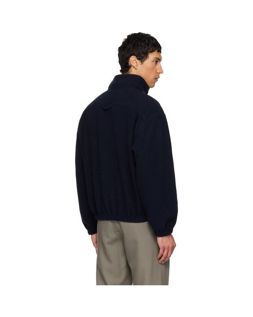 Rier Blue Ssense Exclusive Fleece Jacket for men