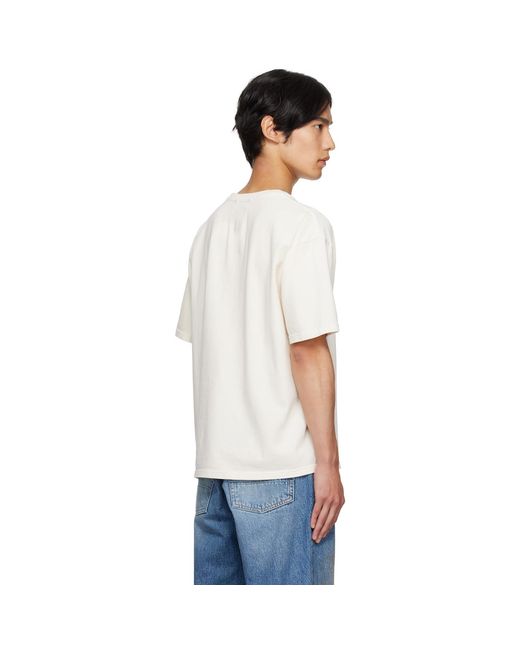 Rhude White Off- Collegiate Crest T-Shirt for men
