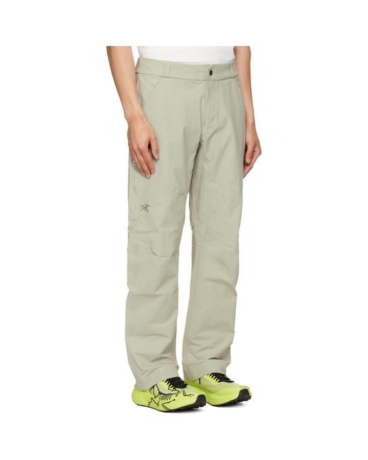 Arc'teryx Green Cronin Cotton Trousers for men