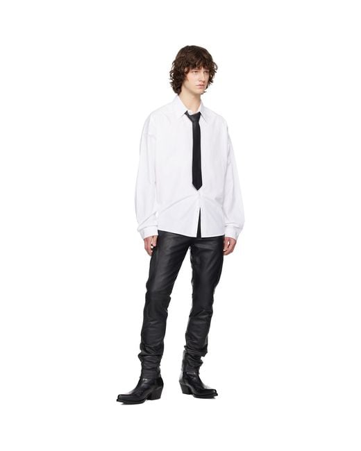 Deadwood Black Timo Leather Tie for men