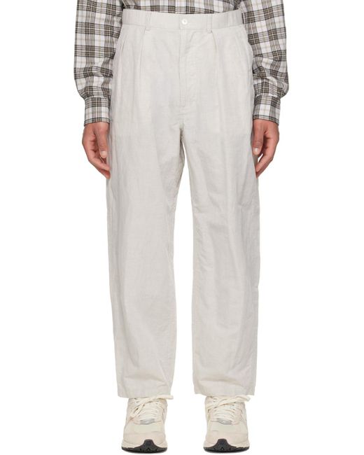 Nanamica White Off- Ivy Trousers for men