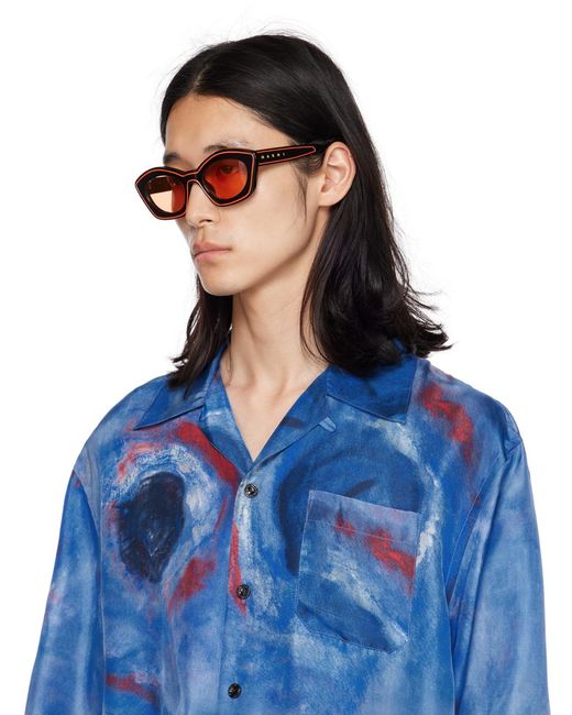 Marni Ssense Exclusive Black Retrosuperfuture Edition Kea Island Sunglasses for men