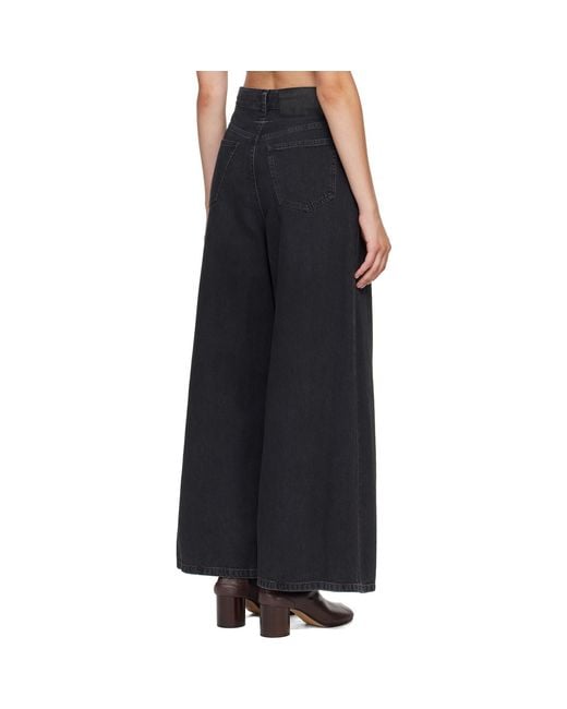 MM6 by Maison Margiela Black Drawstring Jeans