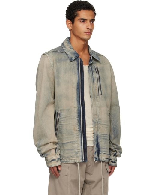 Rick Owens Blue Drkshdw Denim Jacket for men