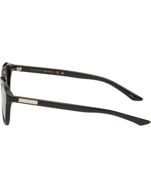 Gucci Black Institutional Logo Sunglasses for men