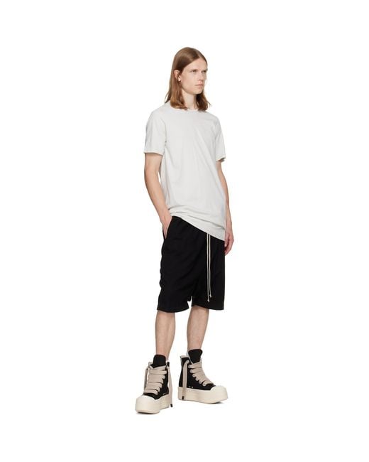 Rick Owens Black Tower Drawstring Pods Shorts for men