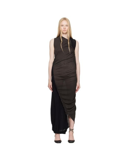 Issey Miyake Black Beanstalk Maxi Dress