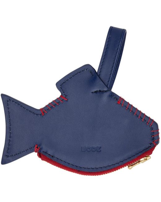 Bode Blue Fish Coin Pouch for men