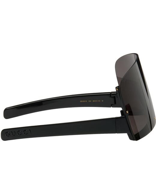 Gucci Black Shield Sunglasses for men